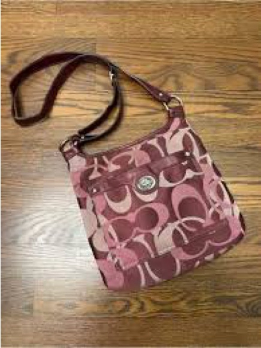 🔮Coach🔮Penelope Signature Hippie Crossbody Bag in Berry/Burgundy